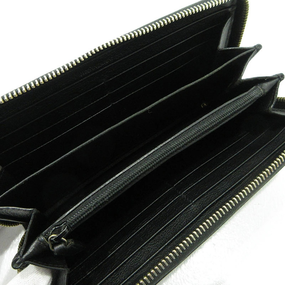 SAINT LAURENT Round Zip Long Wallet Black - Picture 4 of 12